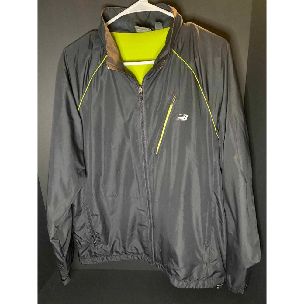 Vtg New Balance Black Full Zip Windbreaker Jacket Mens M